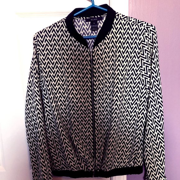 Nordstrom Jackets & Blazers - BCNU Nordstrom Black and White Patterned Jacket